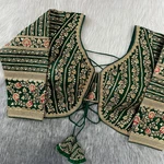 Green Timo Silk Open-Back Blouse