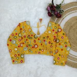 Yellow Color Sequence Fox Georgette Blouse