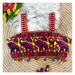 Yellow Traditional Navratri Special Elephant Spaghetti Blouse