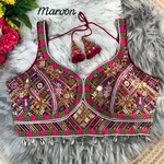 Maroon Bollywood Style Navratri Special Blouse