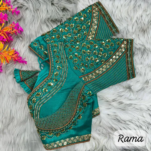 Rama Sabyasachi Handwork Italian Silk Bridal Blouse