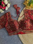 Maroon Colour Heavy Handwork Party Blouse