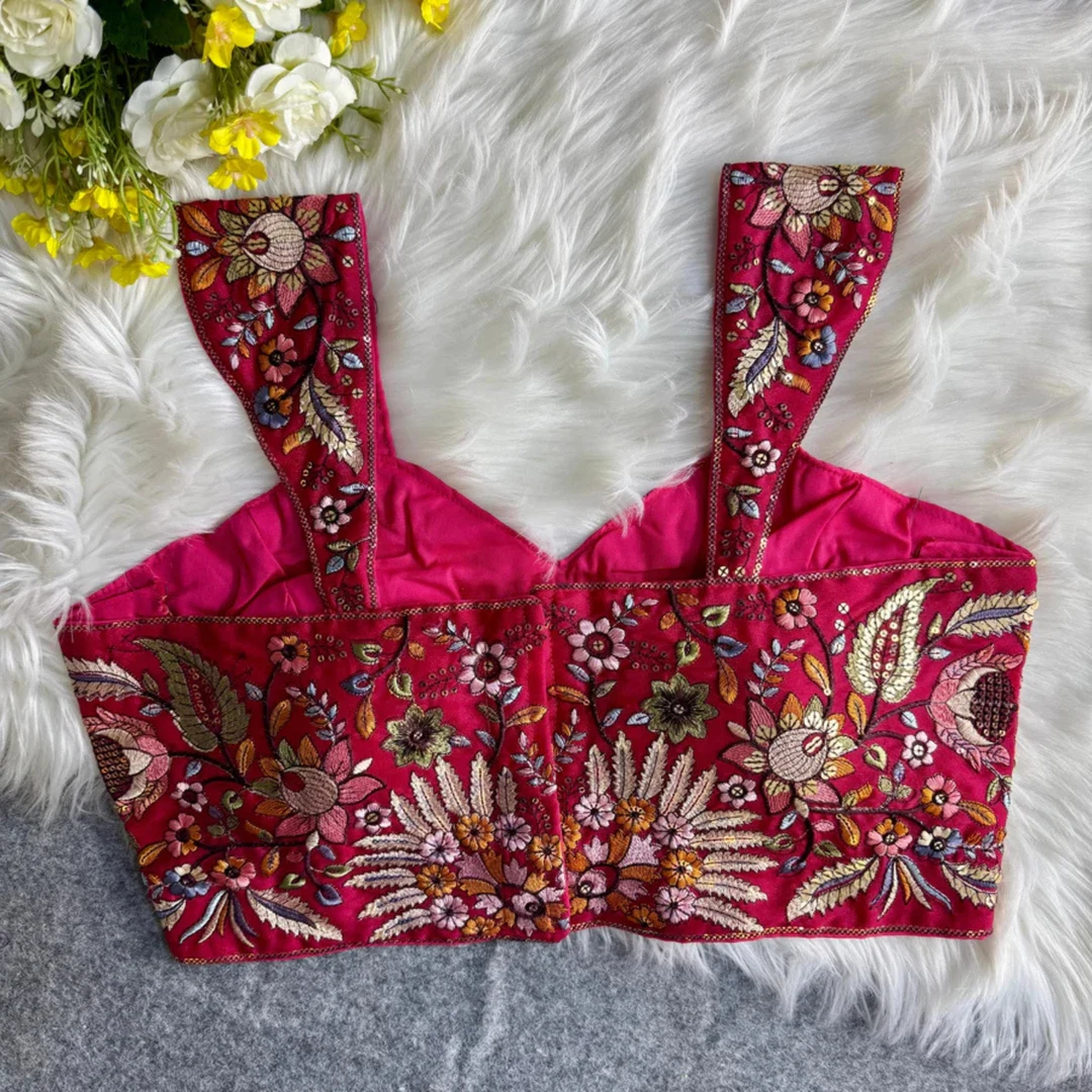 Rani Color Western Style Embroidered Georgette Blouse
