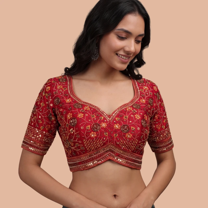 Rani Colour Heavy Handwork Party Blouse