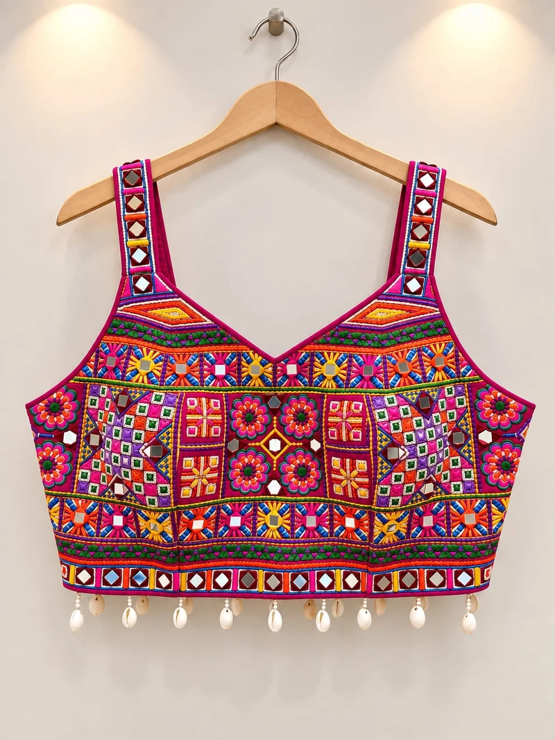 Rani Katchi Work Navratri Blouse